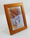 Pope Francis - Light Wood Framed Print - small