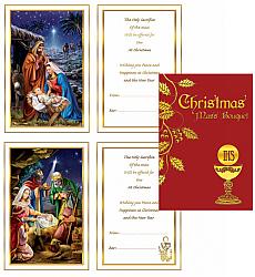 Christmas Card Pack - Deluxe Mass Bouquet - Nativity (6 cards)