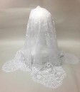 Spanish Floral Lace Mantilla - White