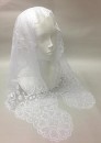 Spanish Floral Lace Mantilla - White