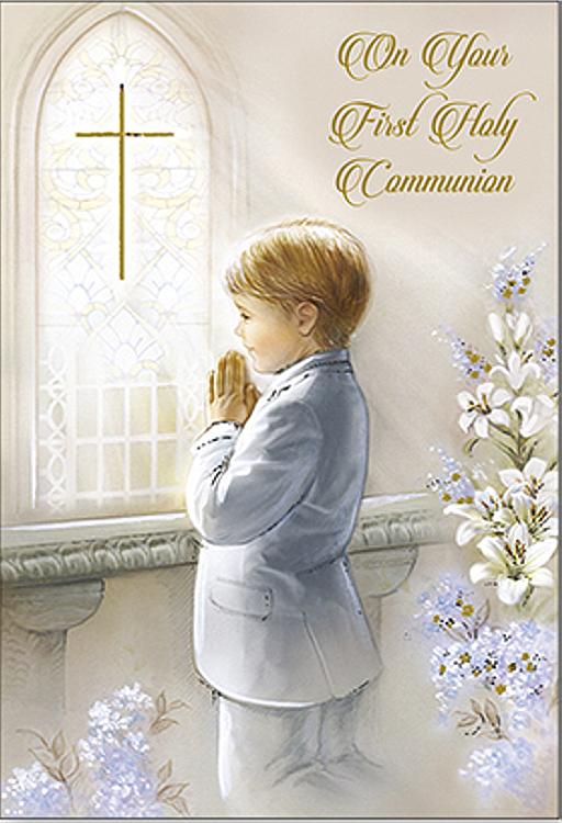 First Communion Boy Card