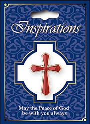 Lapel Badge - red enamel cross