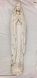 Vintage Virgin Mary Statue - flat back - 46 inches